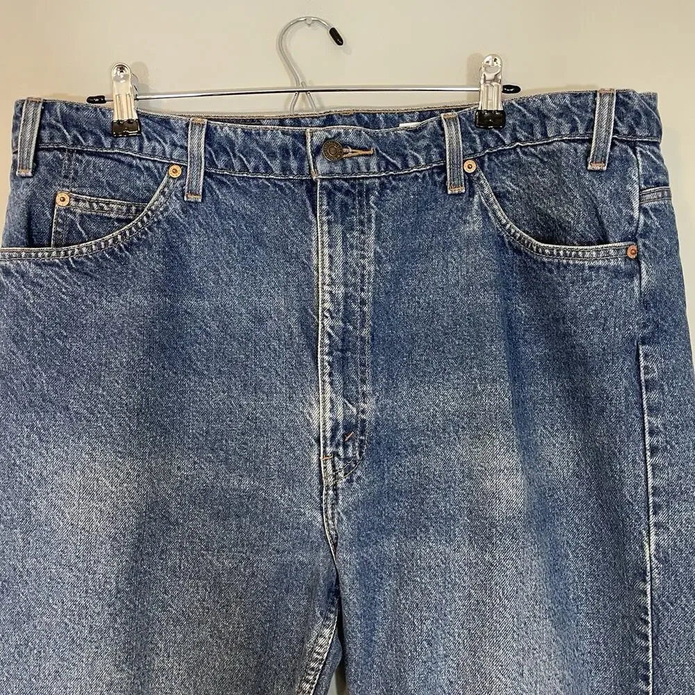VTG Levi's 505 Jeans Men's 42x30 Orange Tab Straight Med Wash‎ USA 40505-0215